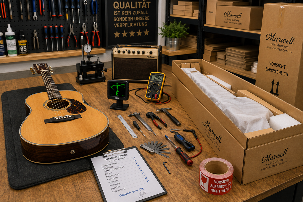 Gitarrencheck vor dem Versand