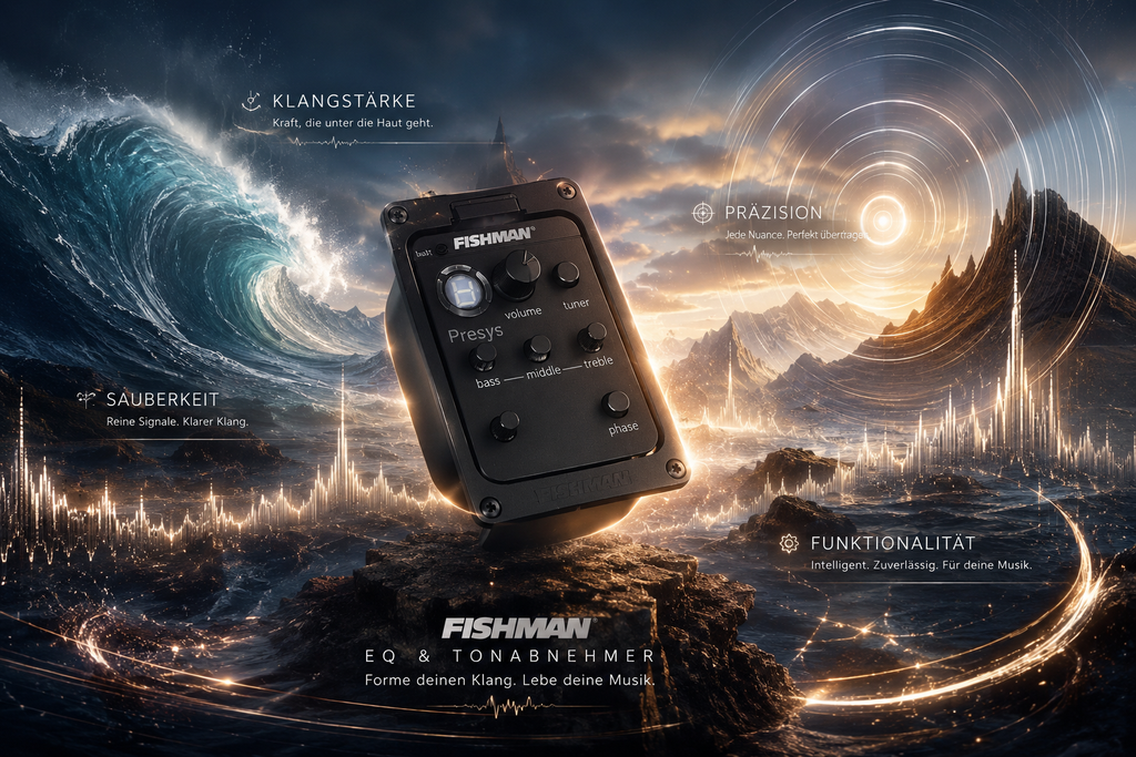 Fishman Equalizer und Tonabnehmersystem einer Gitarre